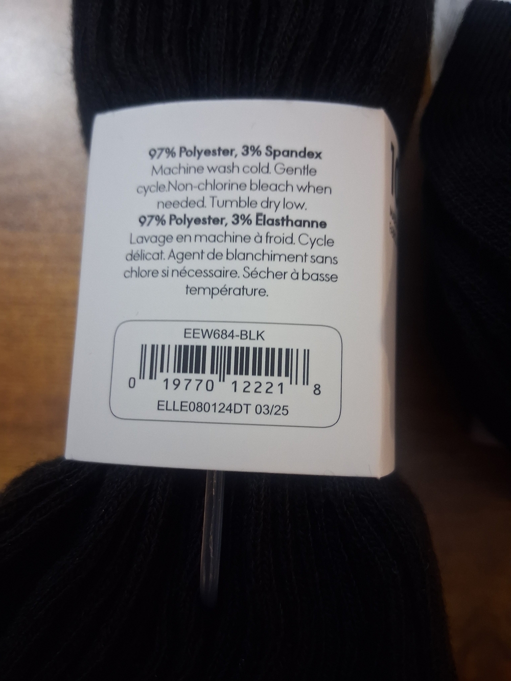 20 Pair- ELLE Black Low-Cut No Show Socks with Pastel Accents - 10 Pack X 2 - Picture 4 of 6